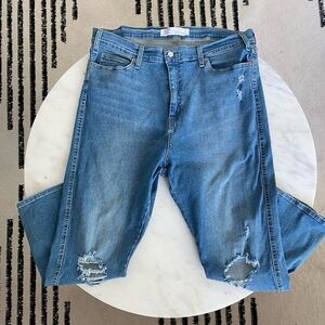 Signature by Levi Strauss Heritage High Rise Straight Distressed sz 20 W35 Plus